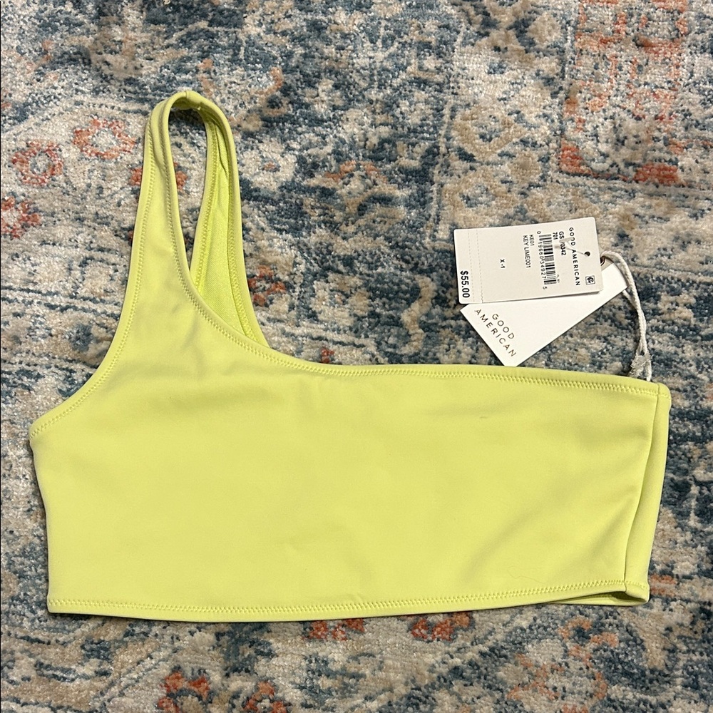 Good American Asymmetrical Bikini Top